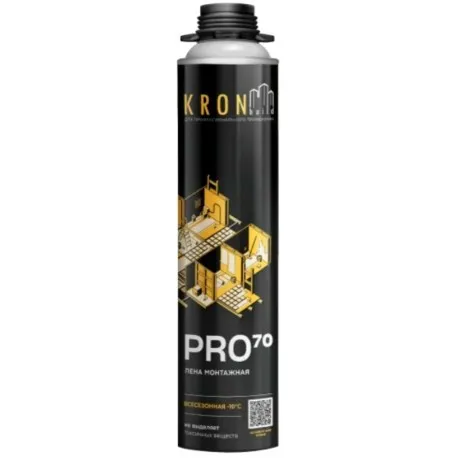 KRONbuild PRO 70  ВСЕСЕЗОН 850мл Пена монтажная  проф. Пена монтажная