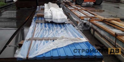 Профнастил синий на складе
