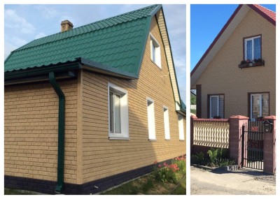 Stone House Кирпич песочный и красный