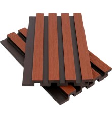 Фасадная панель ДПК 4-бруска 13*177/168*2900мм 3D, NUSADUA, красное дерево