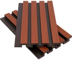 Фасадная панель ДПК 4-бруска 13*177/168*2900мм 3D, NUSADUA, красное дерево