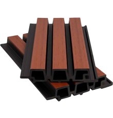 Фасадная панель ДПК 3-бруска 33*165/138*3600мм 3D, NUSADUA, красное дерево
