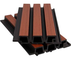 Фасадная панель ДПК 3-бруска 33*165/138*3600мм 3D, NUSADUA, красное дерево
