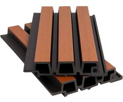 Фасадная панель ДПК 3-бруска 33*165/138*3600мм 3D, NUSADUA, песок