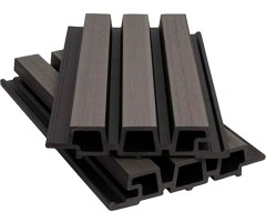 Фасадная панель ДПК 3-бруска 33*165/138*3600мм 3D, NUSADUA, тёмно серый