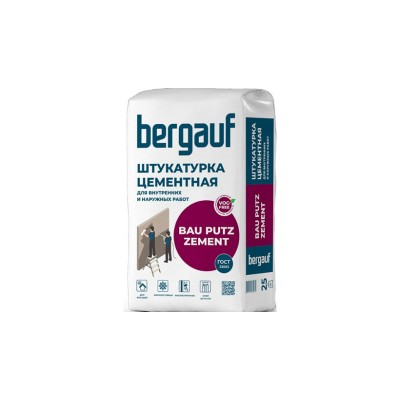 Купить Штукатурка цементная БЕРГАУФ  BAU PUTZ ZEMENT, 25кг