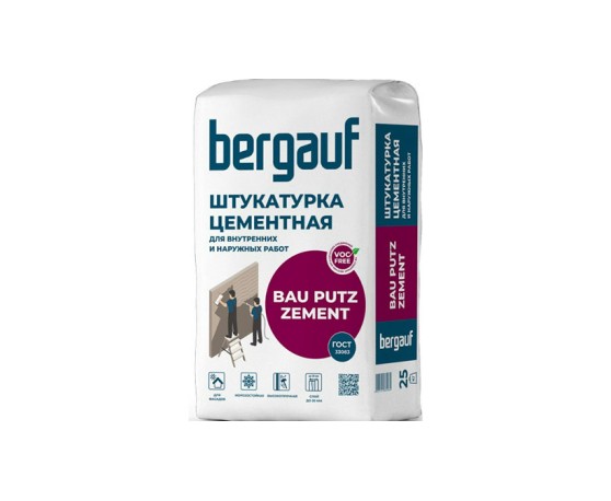Штукатурка цементная БЕРГАУФ  BAU PUTZ ZEMENT, 25кг Штукатурные смеси