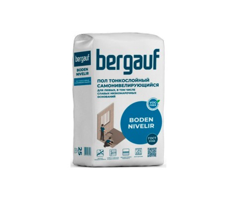 Купить Наливной пол БЕРГАУФ БОДЕН НИВЕЛИР цементный, 25кг