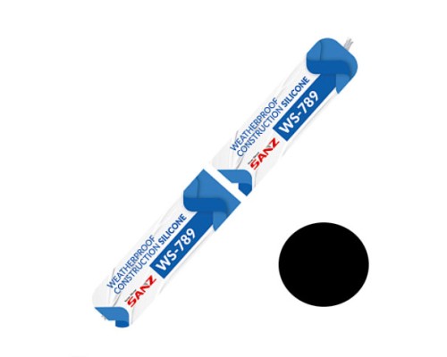 Герметик силикон. черный  590мл SANZ WS-789 RTV-1