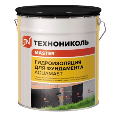 Мастика битумная для фундамента AquaMast, 18кг