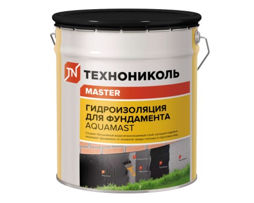 Мастика битумная для фундамента AquaMast, 18кг