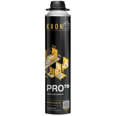 KRONbuild PRO 70  ВСЕСЕЗОН 850мл Пена монтажная  проф.