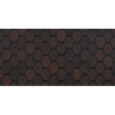 Шестигранник Коричневый 2,5мм, 3м2 гибкая черепица  Деке Eurasia