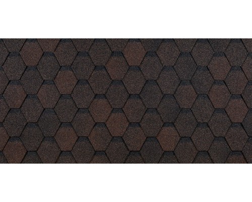 Шестигранник Коричневый 2,5мм, 3м2 гибкая черепица  Деке Eurasia