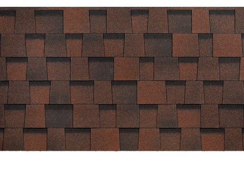 Дракон Темно-коричневый  5мм, 2,38м2 гибкая черепица  Деке Европа