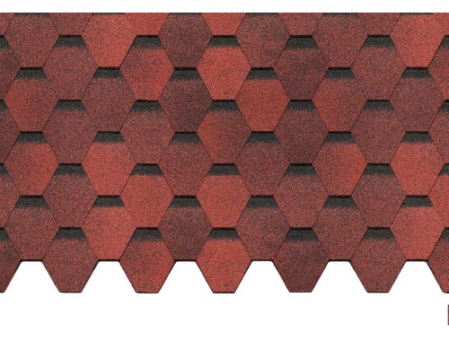 Карат Красный 2,8мм, 3м2 гибкая черепица  Деке Europa