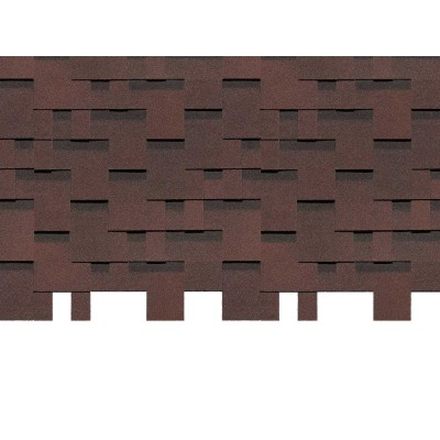 Генуя Зрелый каштан 3,1мм, 3м2 гибкая черепица  Деке Премиум