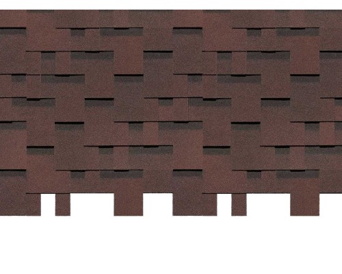 Генуя Зрелый каштан 3,1мм, 3м2 гибкая черепица  Деке Премиум
