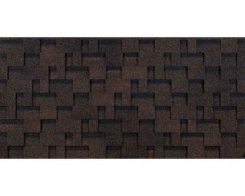 Лабиринт Коричневый 2,5мм, 3м2 гибкая черепица  Деке Евразия