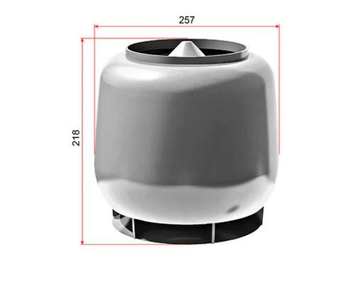 Колпак  D 160 черный, ТН, шт