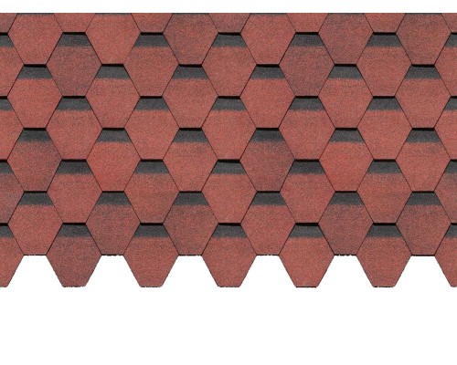 Шеффилд Клубника  3,1мм, 3м2 гибкая черепица  Деке Premium