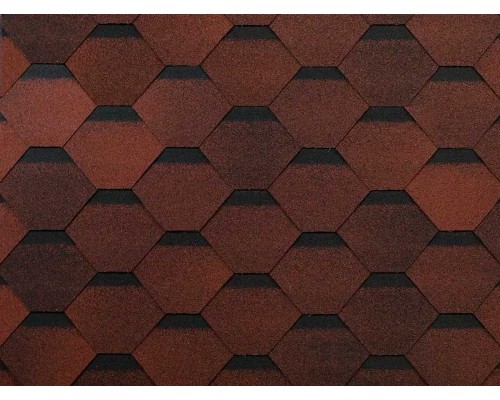Соната Финская Красный 2,7мм, 3м2 гибкая черепица ТН SHINGLAS