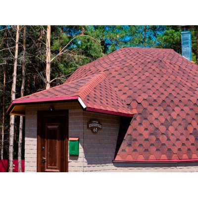 Соната Финская Красный 2,7мм, 3м2 гибкая черепица ТН SHINGLAS