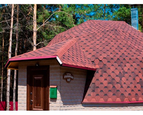 Соната Финская Красный 2,7мм, 3м2 гибкая черепица ТН SHINGLAS