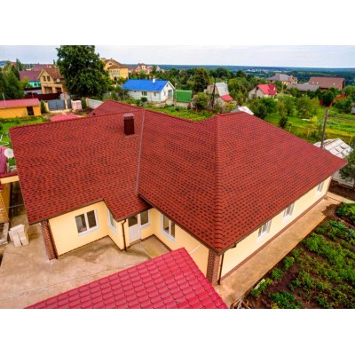 Аккорд Финская Красный 2,7мм, 3м2 гибкая черепица ТН SHINGLAS