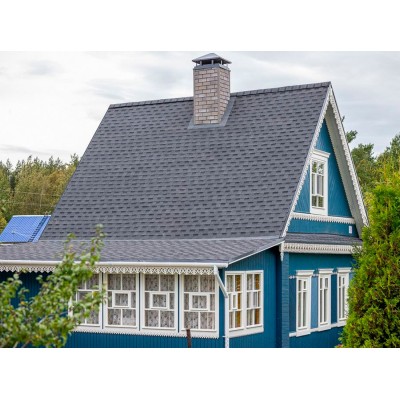 Фазенда Серый  2,5мм, 2,6м2 гибкая черепица ТН ШИНГЛАС