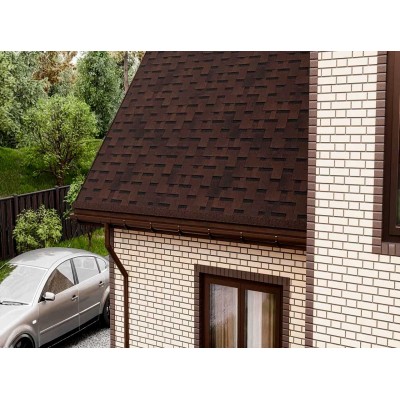 Оптима Аккорд Коричневый 2,4мм, 3м2 гибкая черепица ТН SHINGLAS