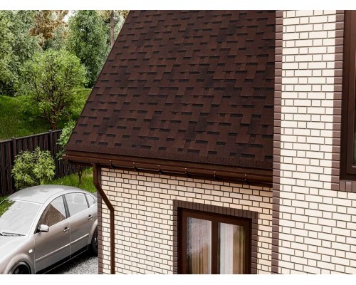 Оптима Аккорд Коричневый 2,4мм, 3м2 гибкая черепица ТН SHINGLAS