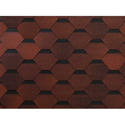 Оптима Красный 2,5мм, 3м2 гибкая черепица ТН SHINGLAS