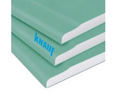 Гипсокартон 9,5мм ВЛАГОСТОЙКИЙ (ГКЛВ)  1,2*2,5м, КНАУФ