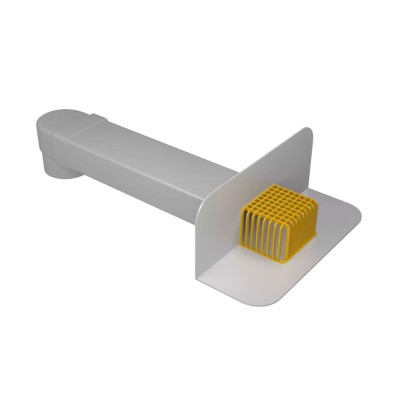 Купить ПВХ воронка парапетная  65*100мм, 550мм, отвод Ø100мм