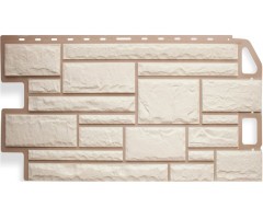 Камень Белый 0,46м2 Альта-Профиль фасадная панель