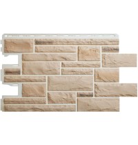 Камень Пражский 01-светлый бежевый 0,38м2 Альта-Профиль фасадная панель