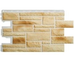 Камень Пражский 04 - желто-бежевый 0,38м2 Альта-Профиль фасадная панель