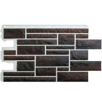 Камень Пражский 05 - темно-коричневый 0,38м2 Альта-Профиль фасадная панель