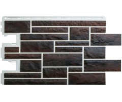 Камень Пражский 05 - темно-коричневый 0,38м2 Альта-Профиль фасадная панель