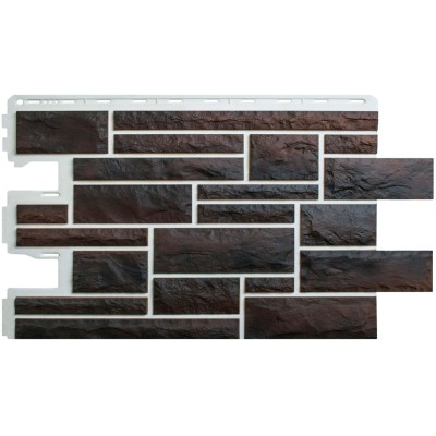 Купить Камень Пражский 05 - темно-коричневый 0,38м2 Альта-Профиль фасадная панель