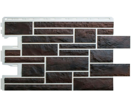 Камень Пражский 05 - темно-коричневый 0,38м2 Альта-Профиль Под камень