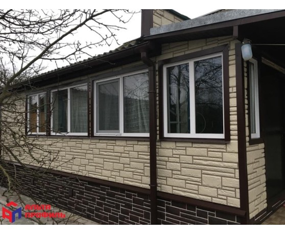 Камень Пражский 05 - темно-коричневый 0,38м2 Альта-Профиль Под камень-1