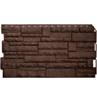 Камень Скалистый ЭКО коричневый 0,47м2 Альта-Профиль фасадная панель