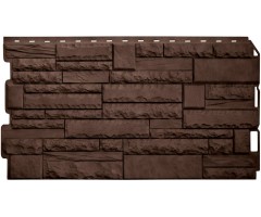 Камень Скалистый ЭКО коричневый 0,47м2 Альта-Профиль фасадная панель