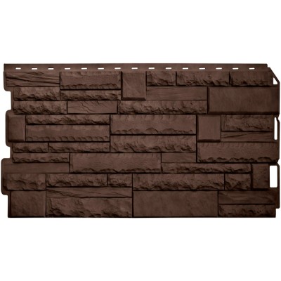 Купить Камень Скалистый ЭКО коричневый 0,47м2 Альта-Профиль фасадная панель