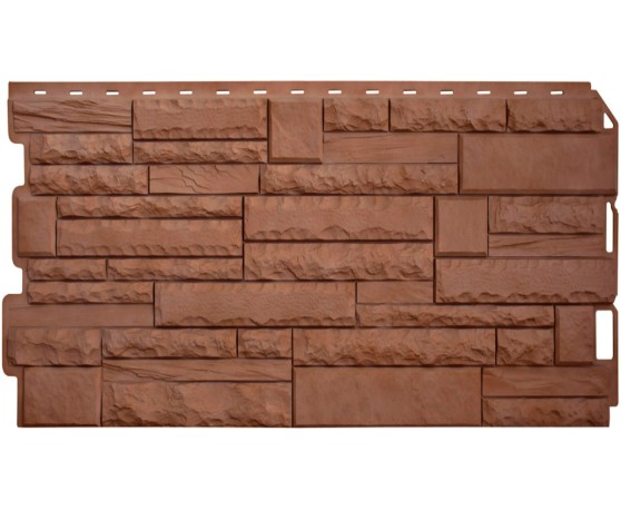 Камень Скалистый ЭКО Терракотовый 0,47м2 Альта-Профиль Под камень