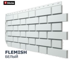 Флемиш Белый  0,46м2 Деке фасадная панель