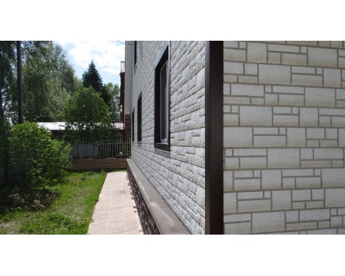 Купить Бург Белый  0,42м2 Деке фасадная панель