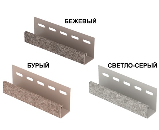 J-планка Стоун Хаус Сланец J-планка Ю-Пласт Тимберблок, СтоунХаус